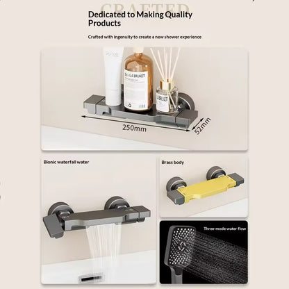 Solid Brass Triple Handle Tub Shower Faucet